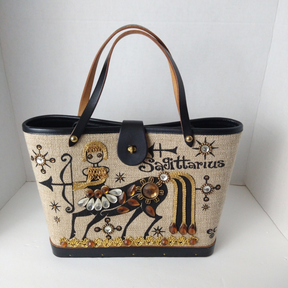 Collins of Texas Vintage Sagittarius Zodiac Purse